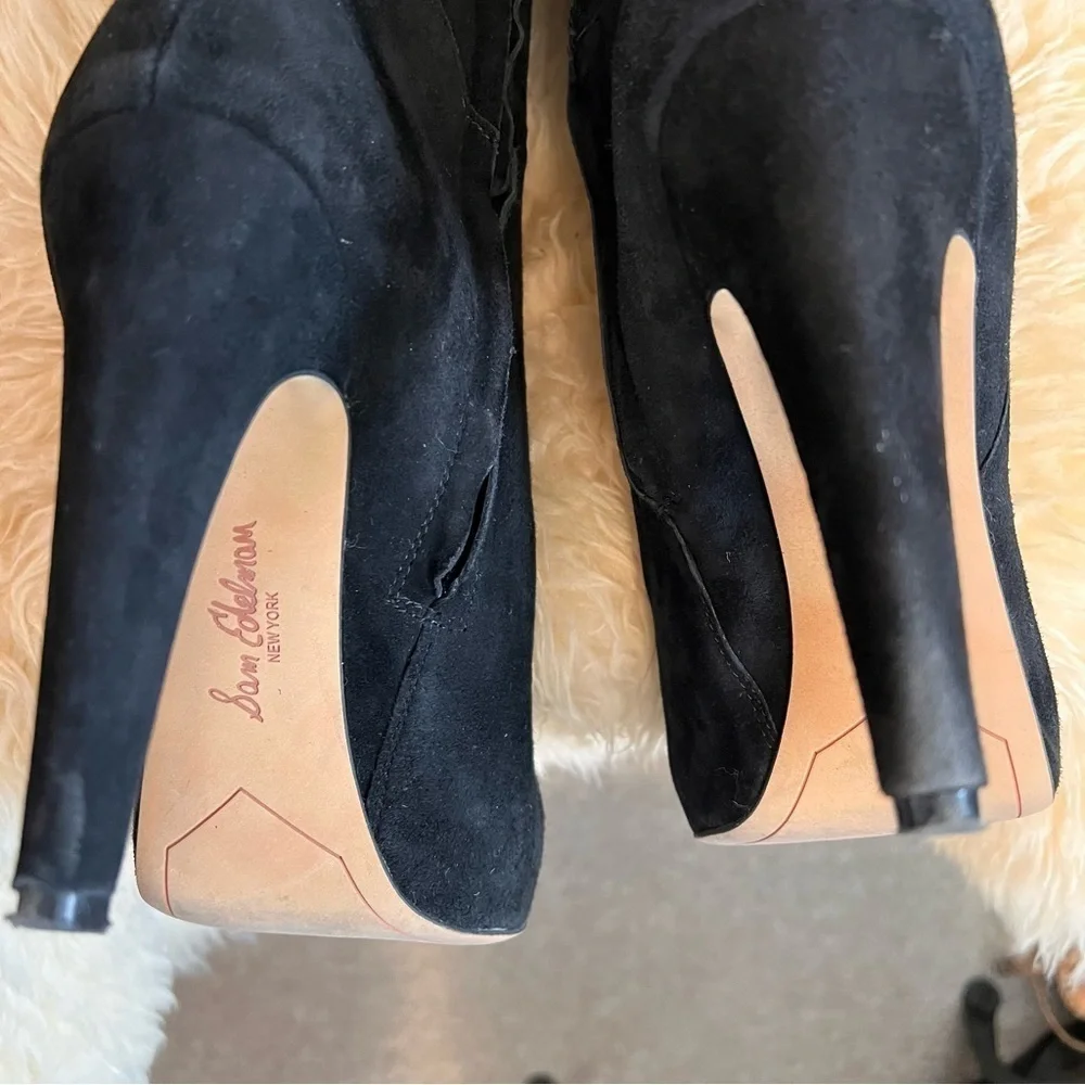 Sam Edelman Kayla Black Suede Over The Knee Boots Sz-8.5